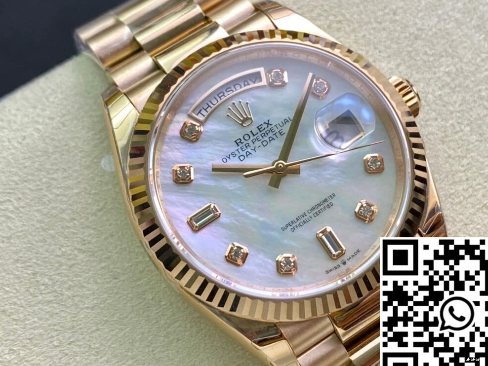 Factory Dial Day Rolex M128235-0029 EW Mother-Of-Pearl Date White 0318